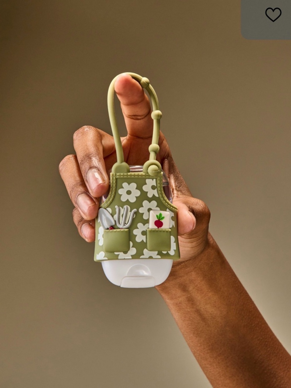 Bath & Body Works Olive Green Floral Hand Sanitizer Sleeve